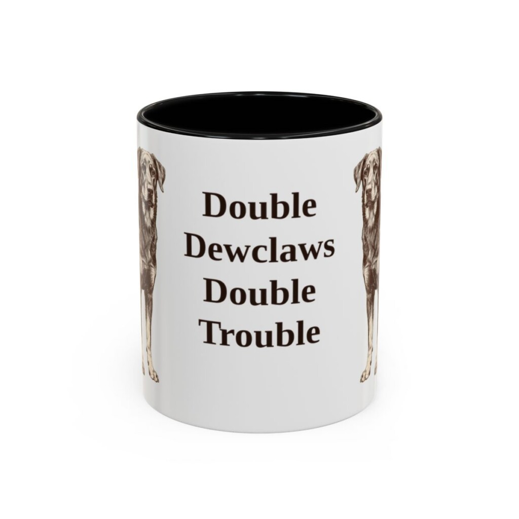 beauceron-mug-humor-black-front-3 11oz Funny Beauceron Mug, Double Dewclaws Double Trouble, Vintage Dog Coffee Mug, Dog Lover Gift