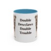 beauceron-mug-humor-light-blue-3 11oz Funny Beauceron Mug, Double Dewclaws Double Trouble, Vintage Dog Coffee Mug, Dog Lover Gift