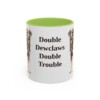 beauceron-mug-humor-light-green-1 11oz Funny Beauceron Mug, Double Dewclaws Double Trouble, Vintage Dog Coffee Mug, Dog Lover Gift