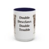 beauceron-mug-humor-navy-1 15oz Funny Beauceron Mug, Double Dewclaws Double Trouble, Vintage Dog Coffee Mug, Dog Lover Gift