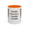 beauceron-mug-humor-orange-3 11oz Funny Beauceron Mug, Double Dewclaws Double Trouble, Vintage Dog Coffee Mug, Dog Lover Gift