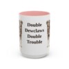 beauceron-mug-humor-pink-1 15oz Funny Beauceron Mug, Double Dewclaws Double Trouble, Vintage Dog Coffee Mug, Dog Lover Gift