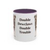 beauceron-mug-humor-purple-1 11oz Funny Beauceron Mug, Double Dewclaws Double Trouble, Vintage Dog Coffee Mug, Dog Lover Gift