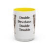 beauceron-mug-humor-yellow-1 15oz Funny Beauceron Mug, Double Dewclaws Double Trouble, Vintage Dog Coffee Mug, Dog Lover Gift