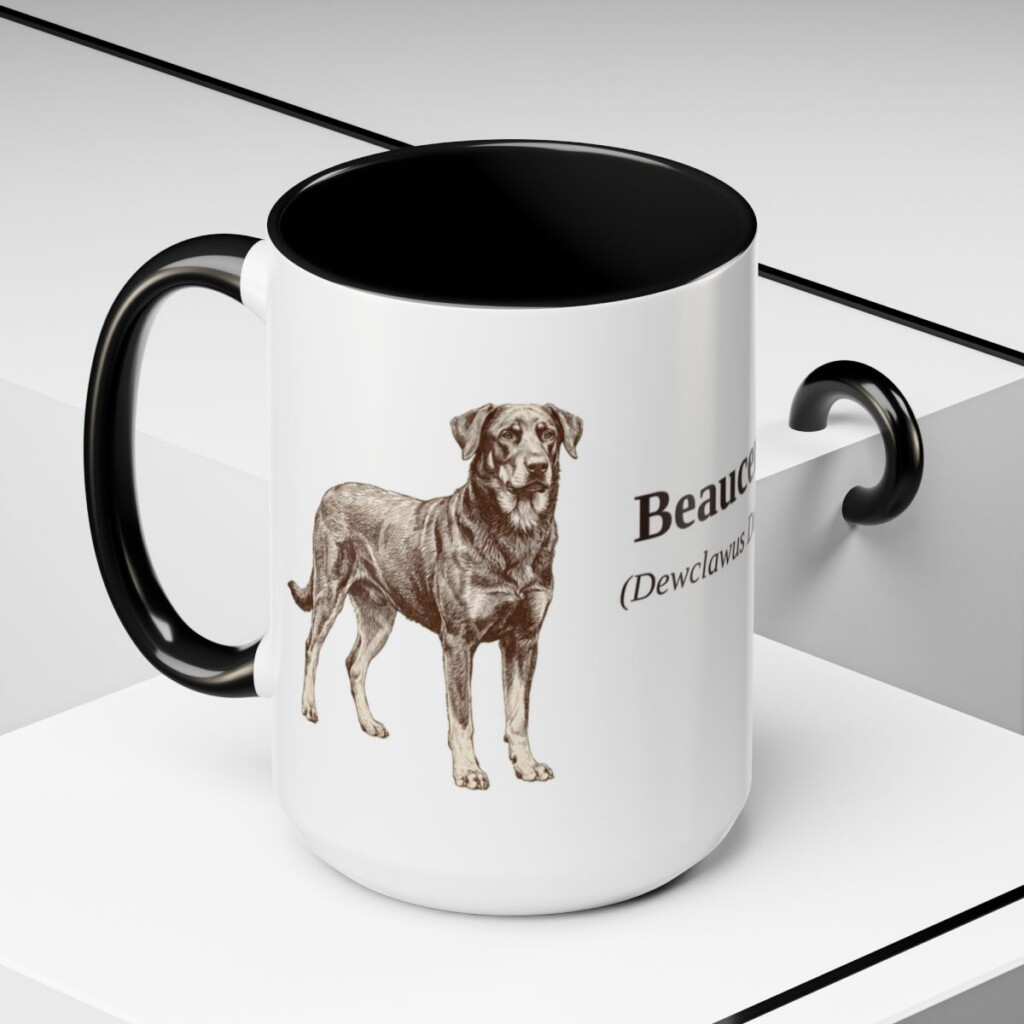 15oz Beauceron Latin Mug, Beauceron, Vintage Dog Coffee Mug, Dog Lover Gift