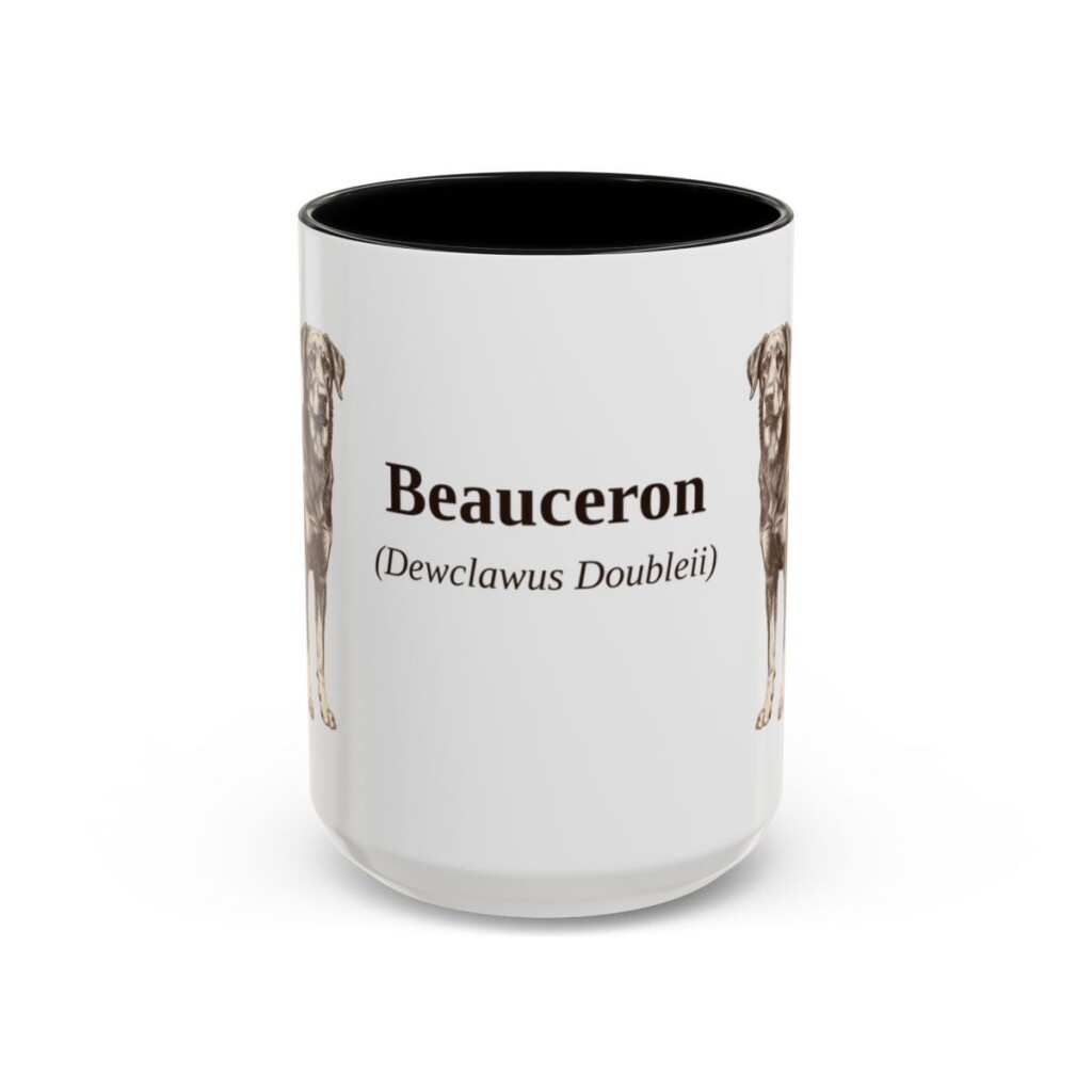 15oz Beauceron Latin Mug, Beauceron, Vintage Dog Coffee Mug, Dog Lover Gift