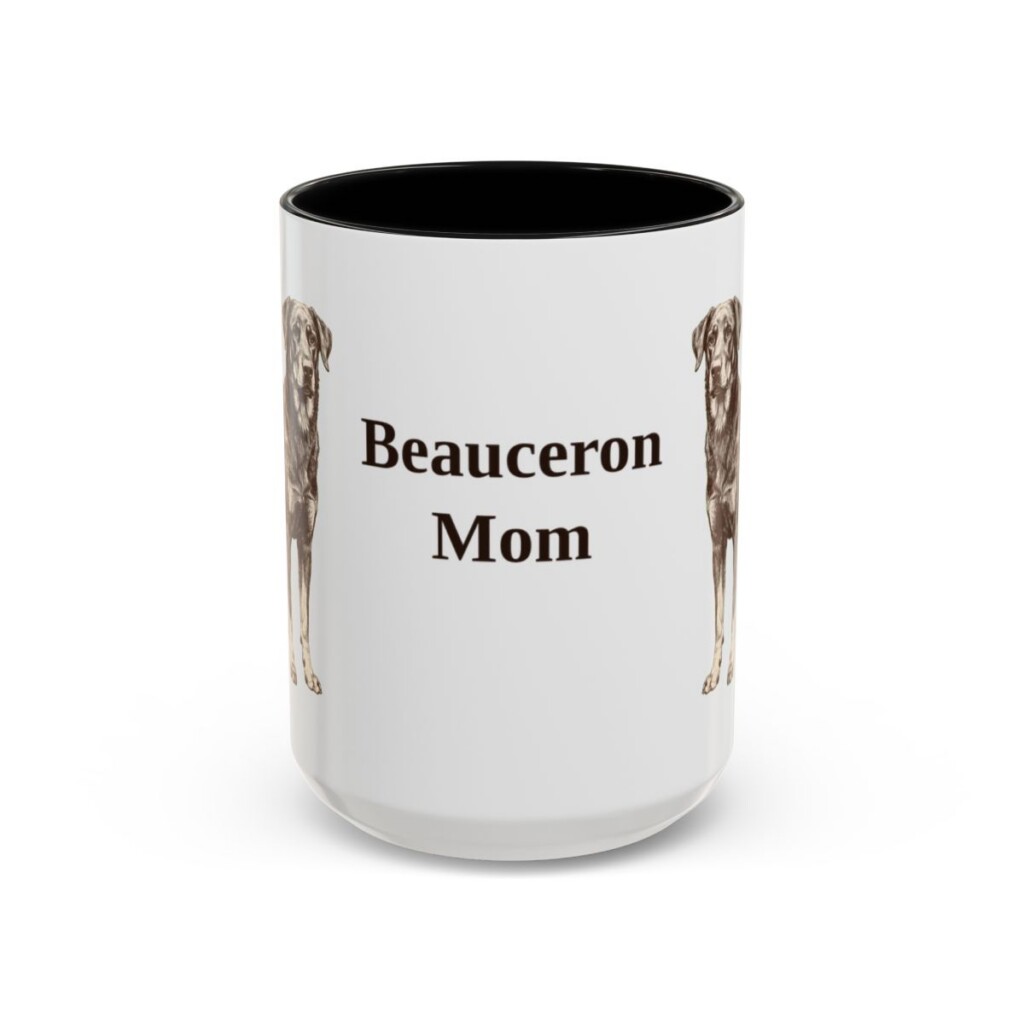 beauceron-mug-mom-black-front-3 15oz Beauceron Dog Mom Mug, Vintage Sketch Coffee Mug, Dog Mom Gift
