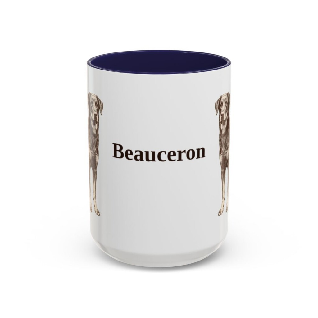 15oz Beauceron Mug, Vintage Dog Portrait Coffee Mug, Dog Lover Gift