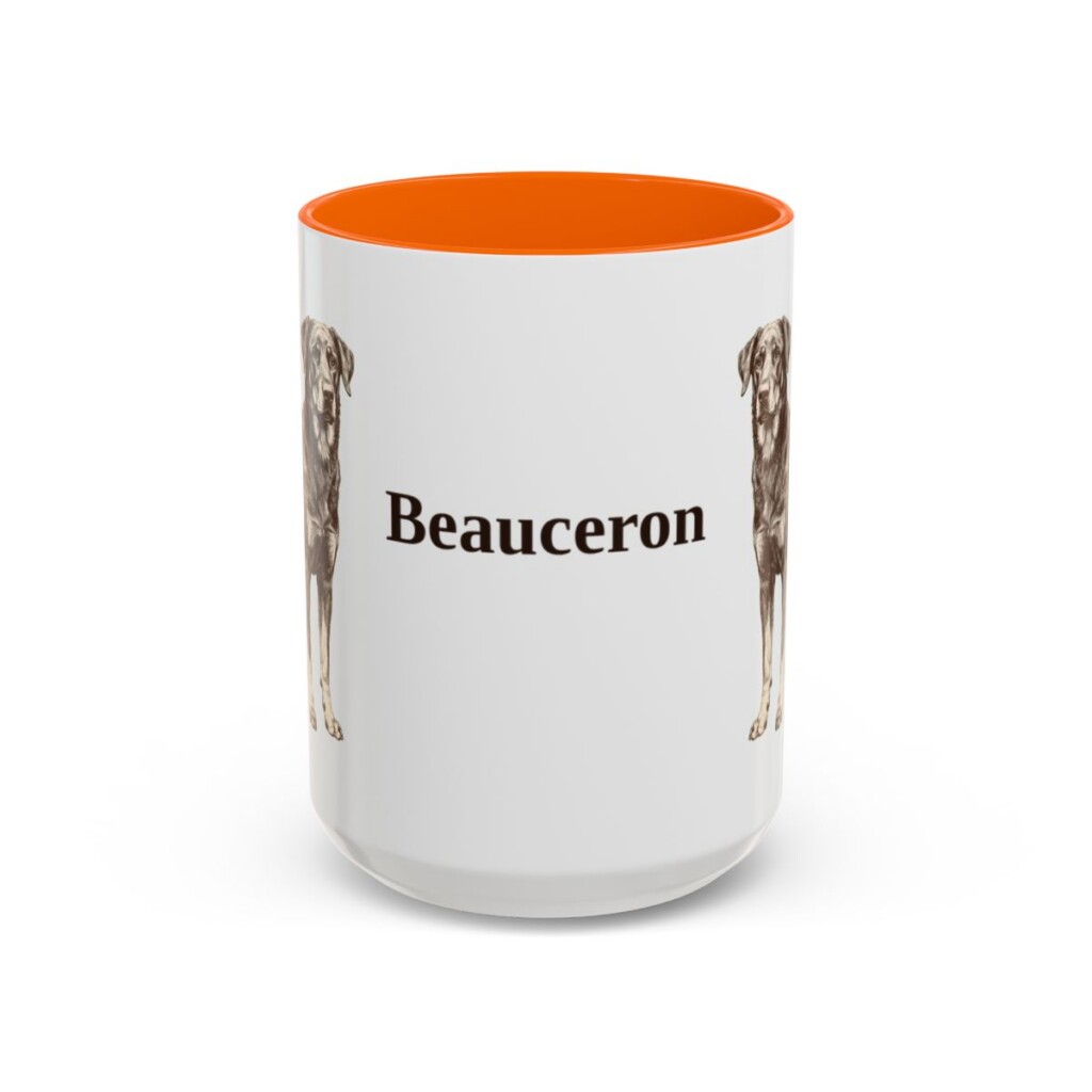 15oz Beauceron Mug, Vintage Dog Portrait Coffee Mug, Dog Lover Gift