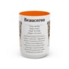 beauceron-mug-writeup-orange-3 15oz Beauceron Mug, Illustrated Dog Breed Facts Coffee Mug, Vintage Dog Keepsake Gift