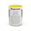 beauceron-mug-writeup-yellow-3 15oz Beauceron Mug, Illustrated Dog Breed Facts Coffee Mug, Vintage Dog Keepsake Gift