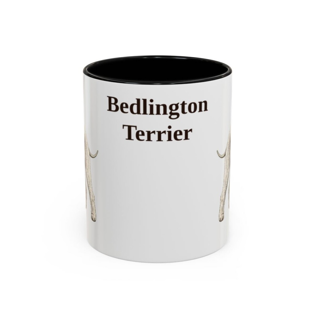 11oz Bedlington Terrier Mug, Vintage Dog Portrait Coffee Mug, Dog Lover Gift