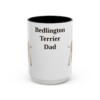 15oz Bedlington Terrier Dog Dad Mug, Vintage Sketch Coffee Mug, Dog Dad Gift