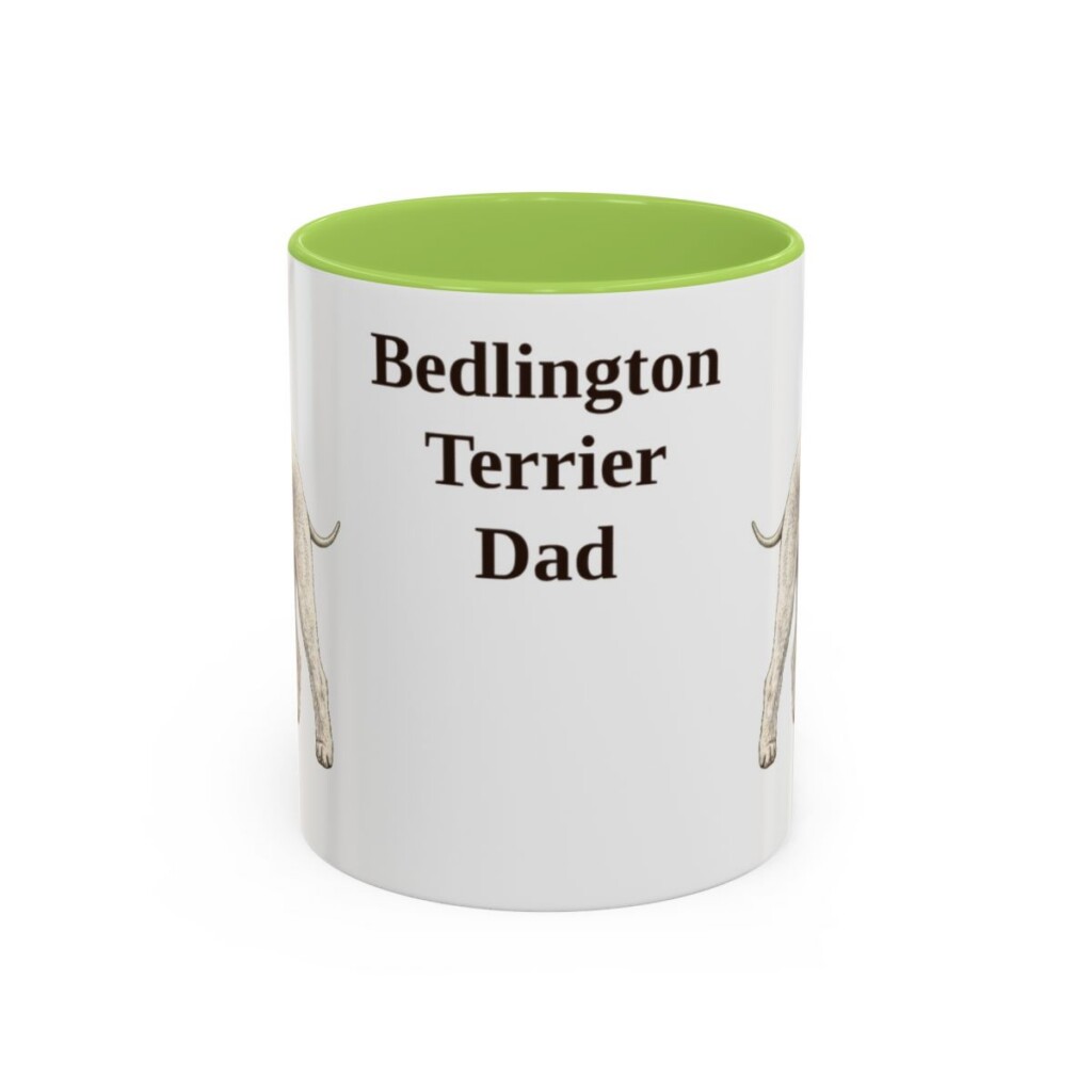 11oz Bedlington Terrier Dog Dad Mug, Vintage Sketch Coffee Mug, Dog Dad Gift