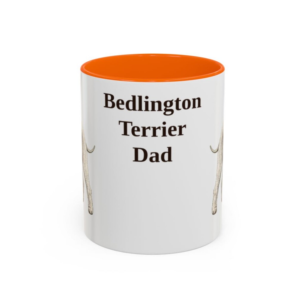 11oz Bedlington Terrier Dog Dad Mug, Vintage Sketch Coffee Mug, Dog Dad Gift