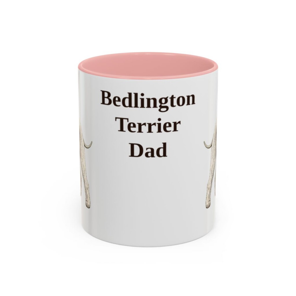 11oz Bedlington Terrier Dog Dad Mug, Vintage Sketch Coffee Mug, Dog Dad Gift