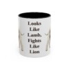 bedlington-terrier-mug-humor-black-front-1 11oz Funny Bedlington Terrier Mug, Looks Like Lamb, Fights Like Lion, Vintage Dog Coffee Mug, Dog Lover Gift