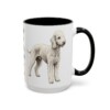 15oz Funny Bedlington Terrier Mug, Looks Like Lamb, Fights Like Lion, Vintage Dog Coffee Mug, Dog Lover Gift