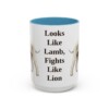 15oz Funny Bedlington Terrier Mug, Looks Like Lamb, Fights Like Lion, Vintage Dog Coffee Mug, Dog Lover Gift