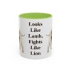 bedlington-terrier-mug-humor-light-green-1 11oz Funny Bedlington Terrier Mug, Looks Like Lamb, Fights Like Lion, Vintage Dog Coffee Mug, Dog Lover Gift