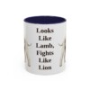 bedlington-terrier-mug-humor-navy-1 11oz Funny Bedlington Terrier Mug, Looks Like Lamb, Fights Like Lion, Vintage Dog Coffee Mug, Dog Lover Gift