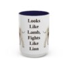 15oz Funny Bedlington Terrier Mug, Looks Like Lamb, Fights Like Lion, Vintage Dog Coffee Mug, Dog Lover Gift
