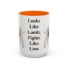 15oz Funny Bedlington Terrier Mug, Looks Like Lamb, Fights Like Lion, Vintage Dog Coffee Mug, Dog Lover Gift