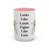 15oz Funny Bedlington Terrier Mug, Looks Like Lamb, Fights Like Lion, Vintage Dog Coffee Mug, Dog Lover Gift