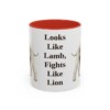bedlington-terrier-mug-humor-red-1 11oz Funny Bedlington Terrier Mug, Looks Like Lamb, Fights Like Lion, Vintage Dog Coffee Mug, Dog Lover Gift