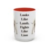 15oz Funny Bedlington Terrier Mug, Looks Like Lamb, Fights Like Lion, Vintage Dog Coffee Mug, Dog Lover Gift