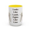 15oz Funny Bedlington Terrier Mug, Looks Like Lamb, Fights Like Lion, Vintage Dog Coffee Mug, Dog Lover Gift