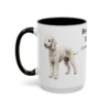bedlington-terrier-mug-latin-black-left-3 15oz Bedlington Terrier Latin Mug, Bedlington Terrier, Vintage Dog Coffee Mug, Dog Lover Gift