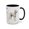 bedlington-terrier-mug-latin-black-right-3 15oz Bedlington Terrier Latin Mug, Bedlington Terrier, Vintage Dog Coffee Mug, Dog Lover Gift