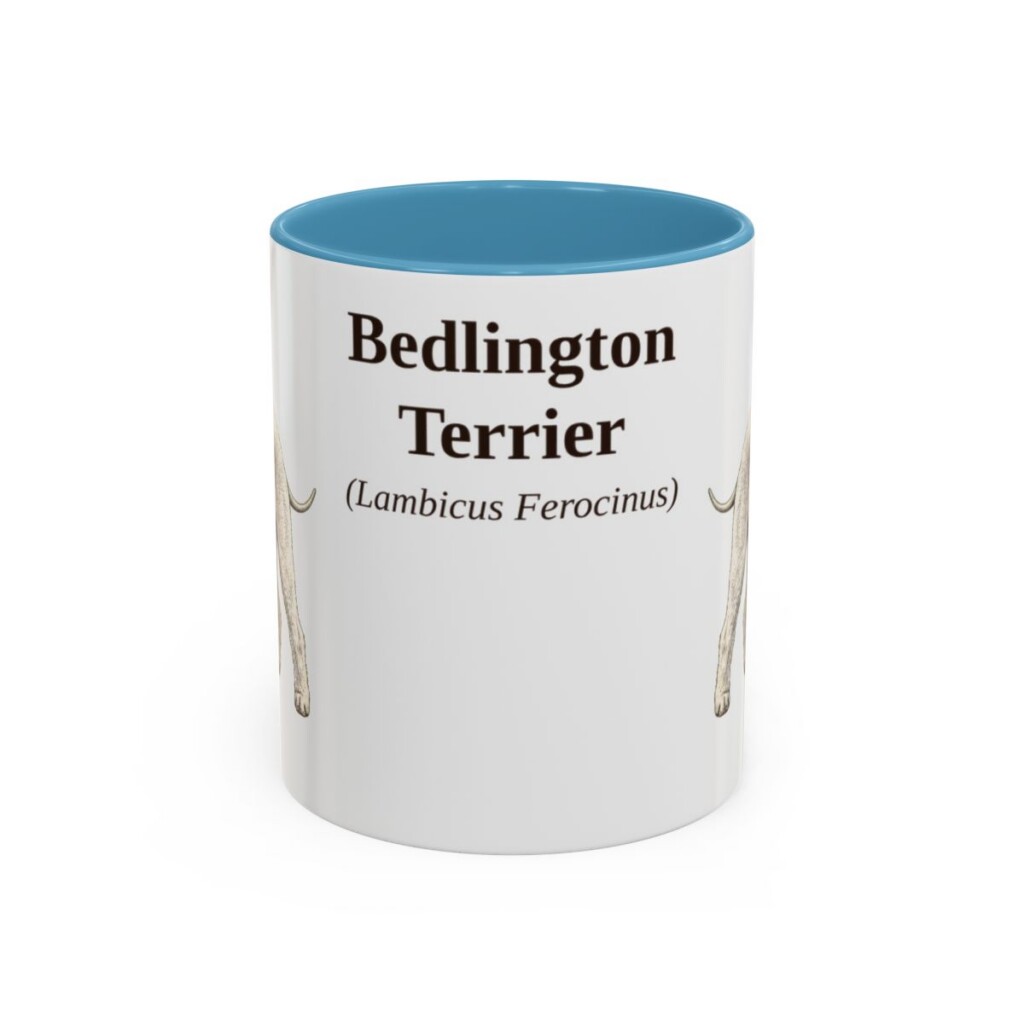 11oz Bedlington Terrier Latin Mug, Bedlington Terrier, Vintage Dog Coffee Mug, Dog Lover Gift