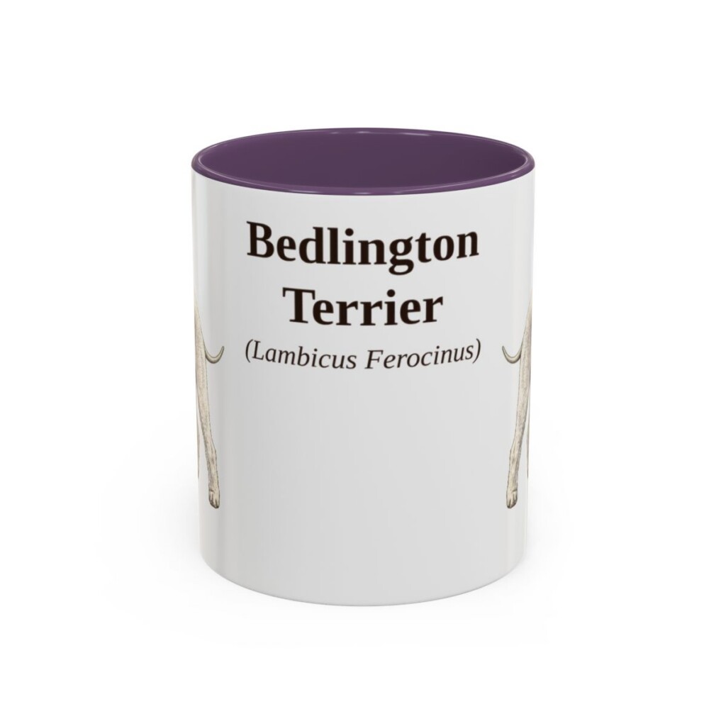 11oz Bedlington Terrier Latin Mug, Bedlington Terrier, Vintage Dog Coffee Mug, Dog Lover Gift