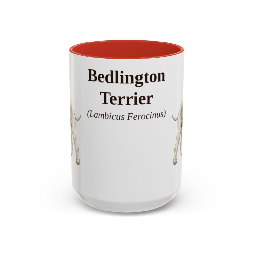 bedlington-terrier-mug-latin-red-3 15oz Bedlington Terrier Latin Mug, Bedlington Terrier, Vintage Dog Coffee Mug, Dog Lover Gift