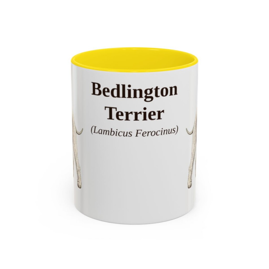 11oz Bedlington Terrier Latin Mug, Bedlington Terrier, Vintage Dog Coffee Mug, Dog Lover Gift