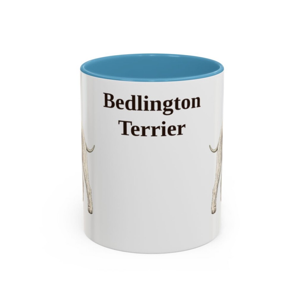 11oz Bedlington Terrier Mug, Vintage Dog Portrait Coffee Mug, Dog Lover Gift