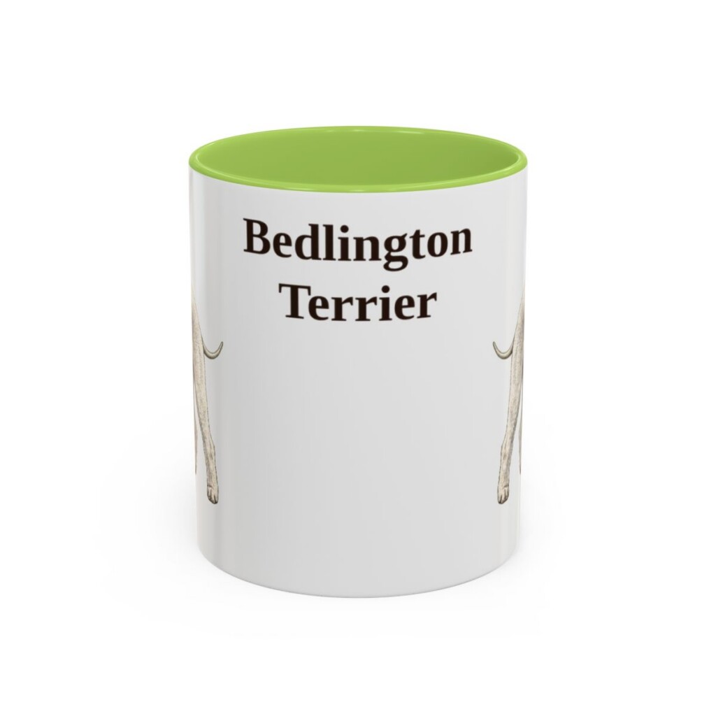 11oz Bedlington Terrier Mug, Vintage Dog Portrait Coffee Mug, Dog Lover Gift