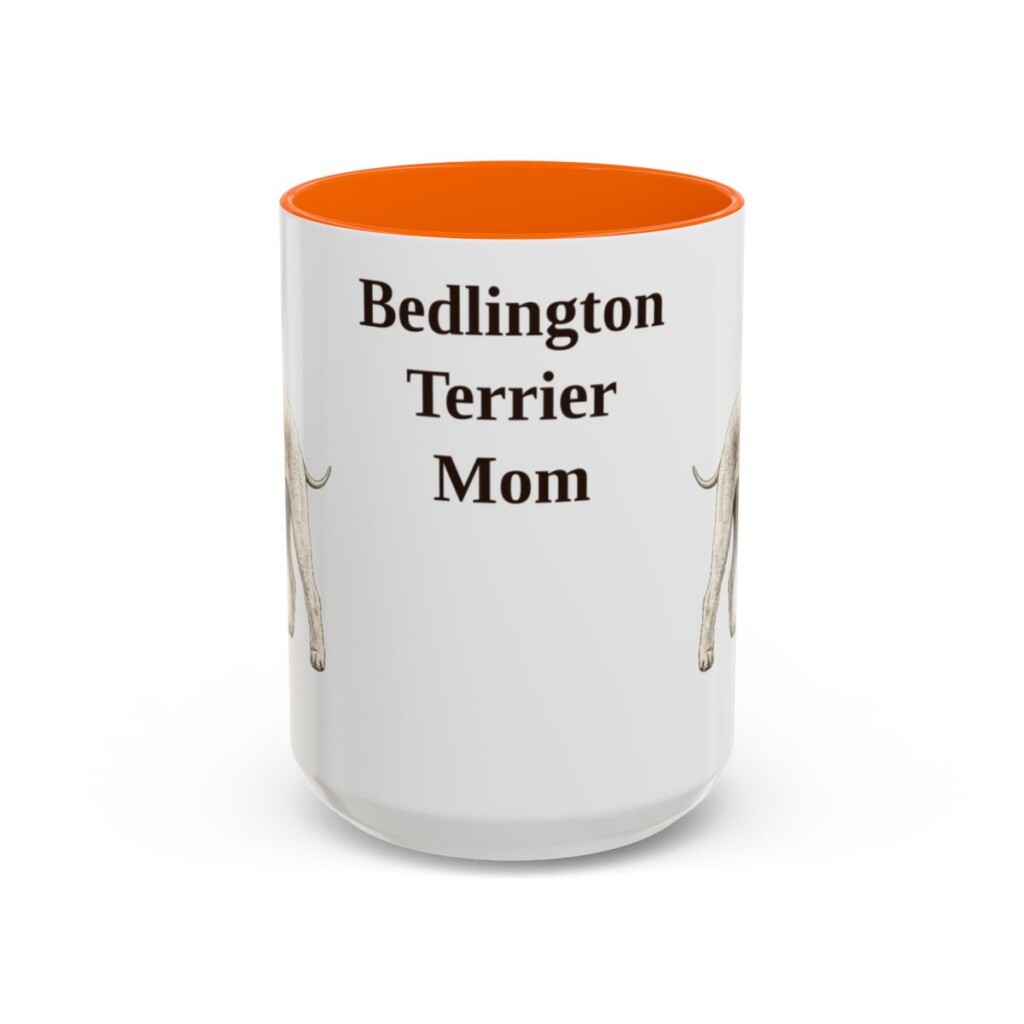 15oz Bedlington Terrier Dog Mom Mug, Vintage Sketch Coffee Mug, Dog Mom Gift