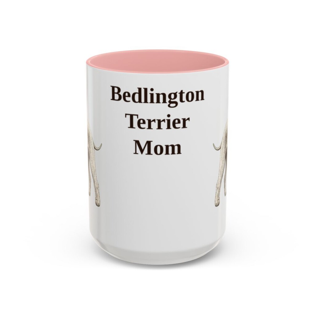 15oz Bedlington Terrier Dog Mom Mug, Vintage Sketch Coffee Mug, Dog Mom Gift