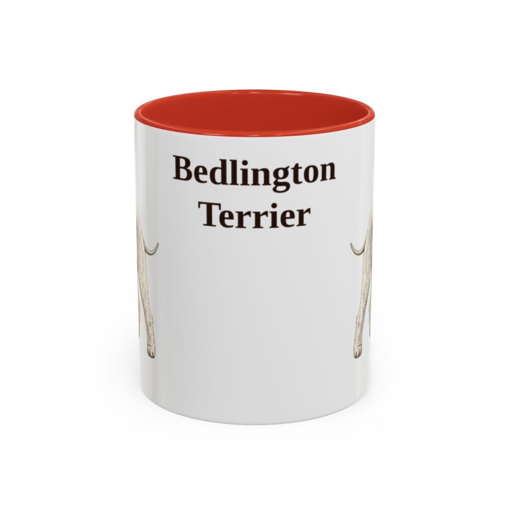 11oz Bedlington Terrier Mug, Vintage Dog Portrait Coffee Mug, Dog Lover Gift