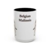 15oz Belgian Malinois Mug, Vintage Dog Portrait Coffee Mug, Dog Lover Gift