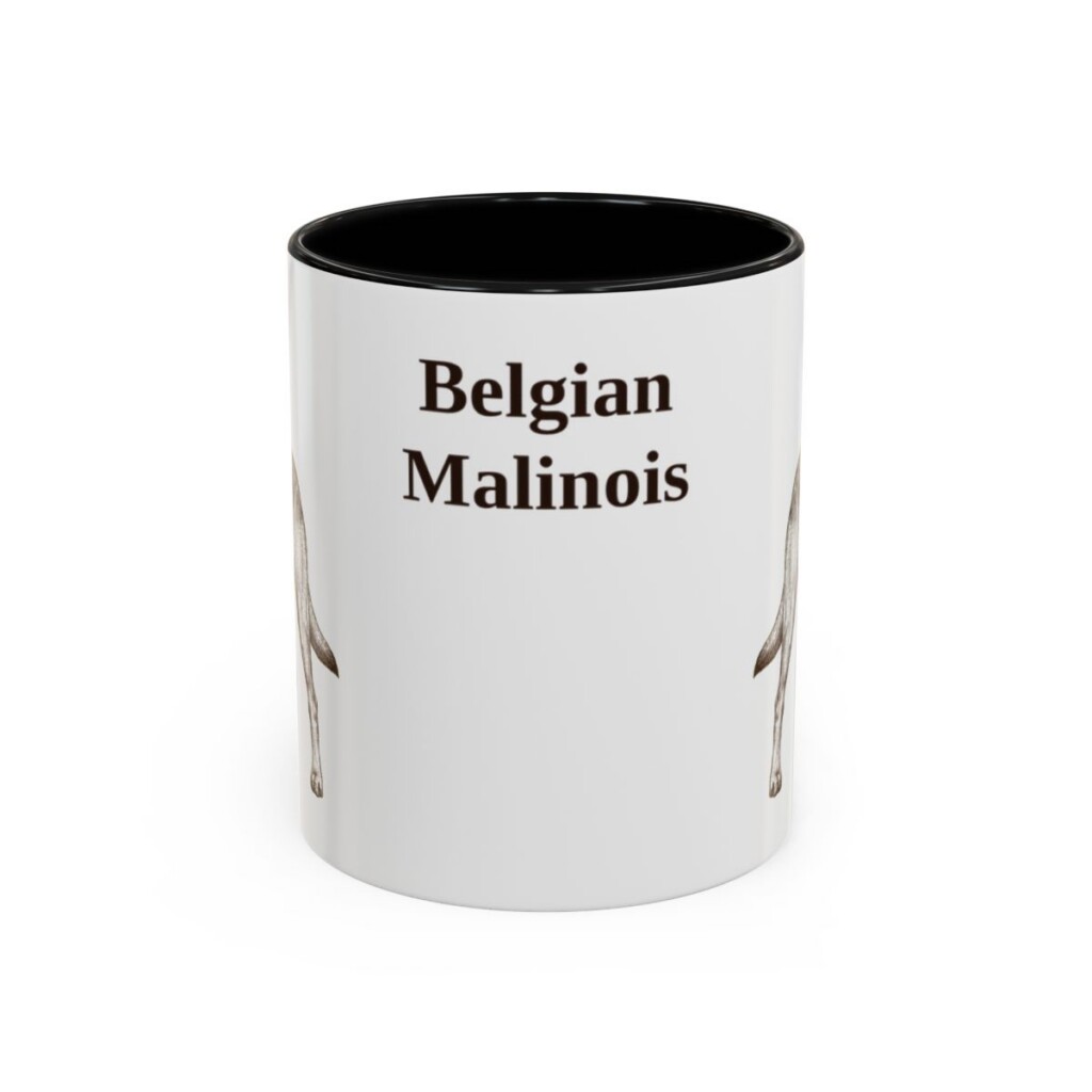 11oz Belgian Malinois Mug, Vintage Dog Portrait Coffee Mug, Dog Lover Gift