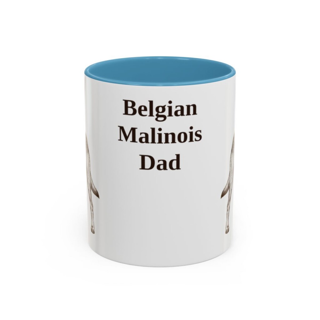 11oz Belgian Malinois Dog Dad Mug, Vintage Sketch Coffee Mug, Dog Dad Gift