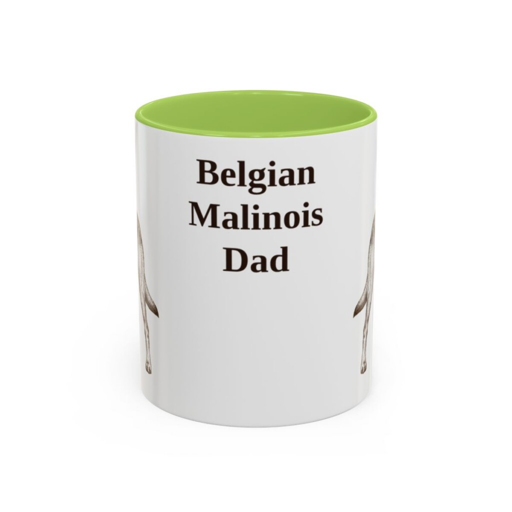 11oz Belgian Malinois Dog Dad Mug, Vintage Sketch Coffee Mug, Dog Dad Gift