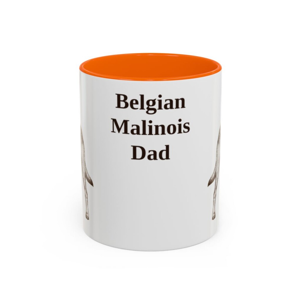 11oz Belgian Malinois Dog Dad Mug, Vintage Sketch Coffee Mug, Dog Dad Gift