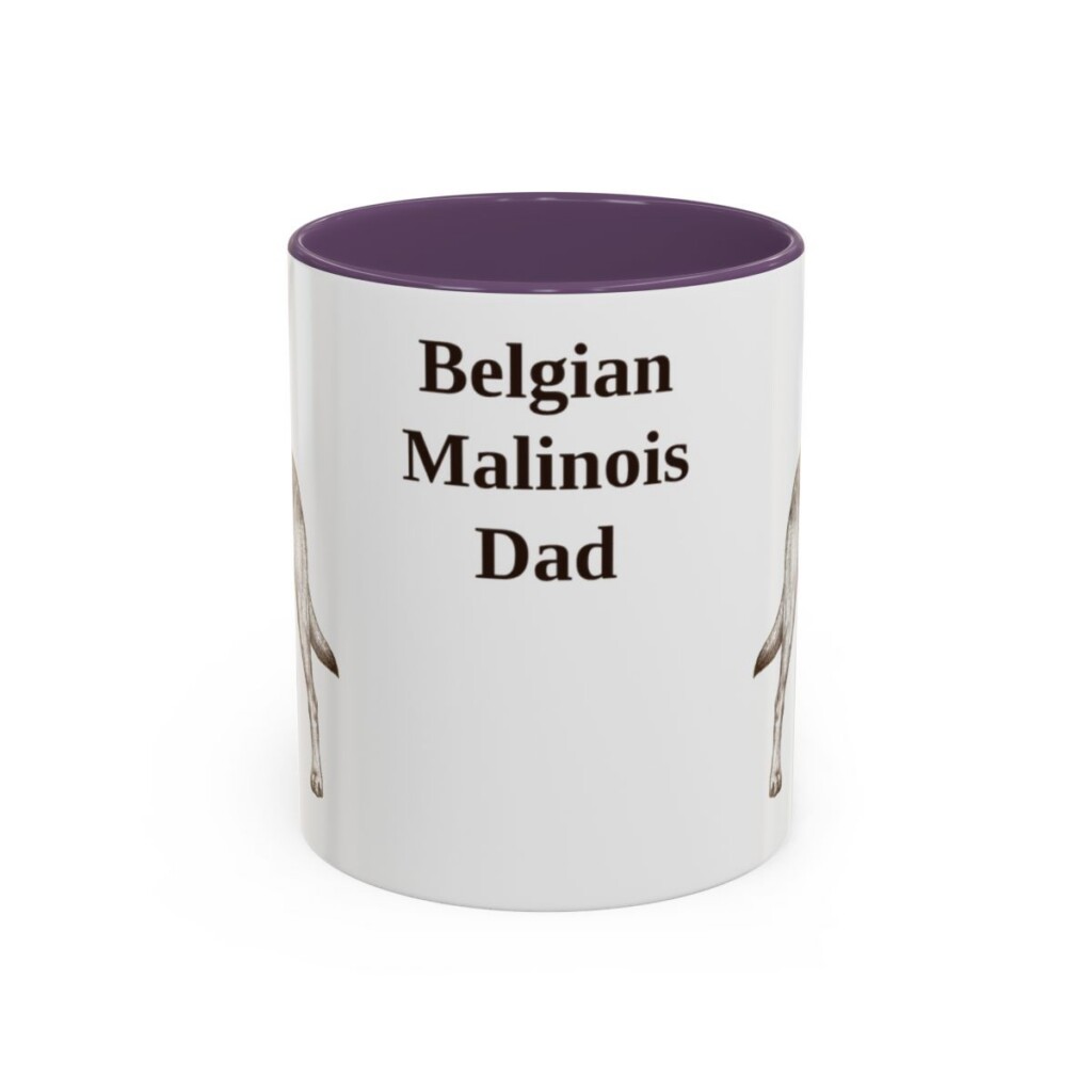 11oz Belgian Malinois Dog Dad Mug, Vintage Sketch Coffee Mug, Dog Dad Gift