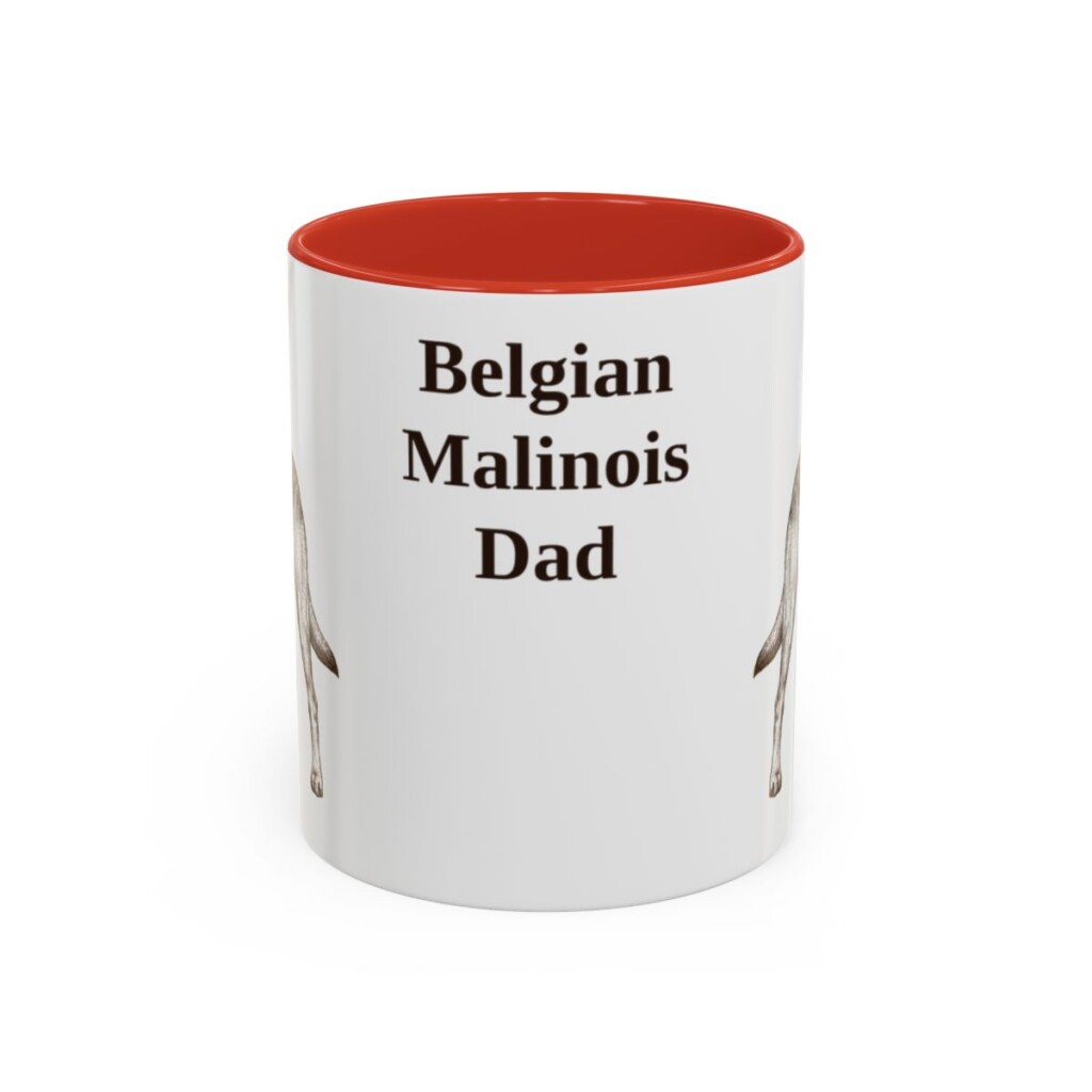 11oz Belgian Malinois Dog Dad Mug, Vintage Sketch Coffee Mug, Dog Dad Gift