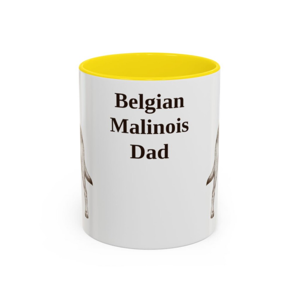 11oz Belgian Malinois Dog Dad Mug, Vintage Sketch Coffee Mug, Dog Dad Gift